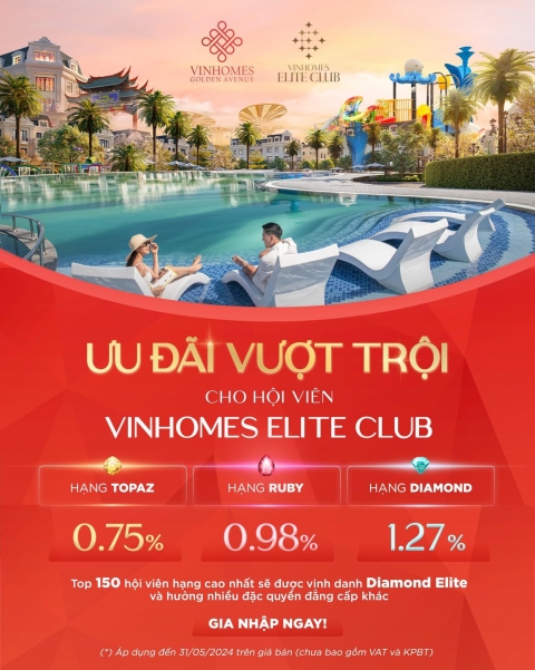 Vinhomes công bố ra mắt Câu lạc bộ Khách hàng Tinh hoa Vinhomes-Vinhomes Elite Club