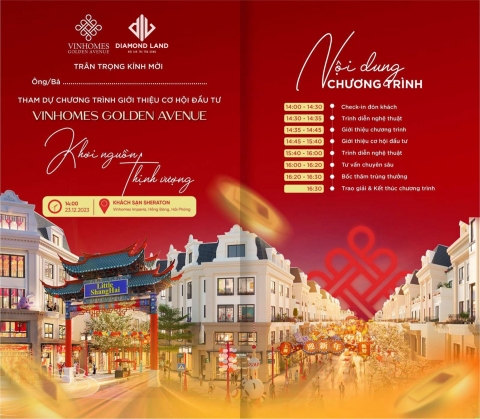 Sự kiện giới thiệu Cơ hội đầu tư Vinhomes Golden Avenue-Điểm vàng đầu tư bất động sản